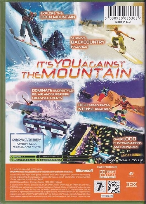 SSX 3 - XBOX (B Grade) (Genbrug)